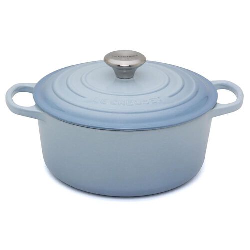 Le Creuset Signature Round Casserole 24cm - Coastal Blue